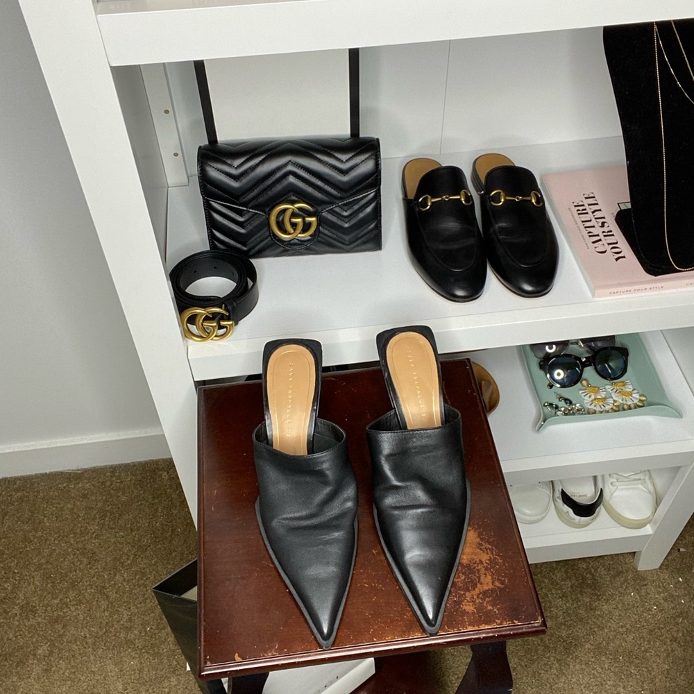 Zara leather mules